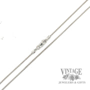 20" wheat link 14k white gold necklace clasp
