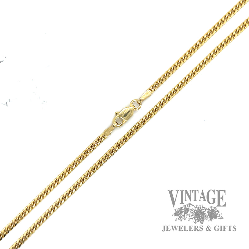20" Cuban link 14k gold chain necklace