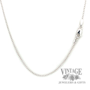 20" wheat link 14k white gold necklace