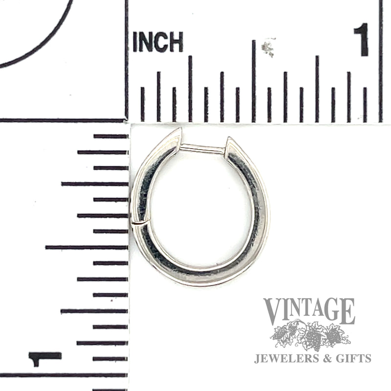 White to Blue Ombre Gradient Sapphire 18k White Gold Earrings.