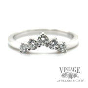 natural diamond chevron ring