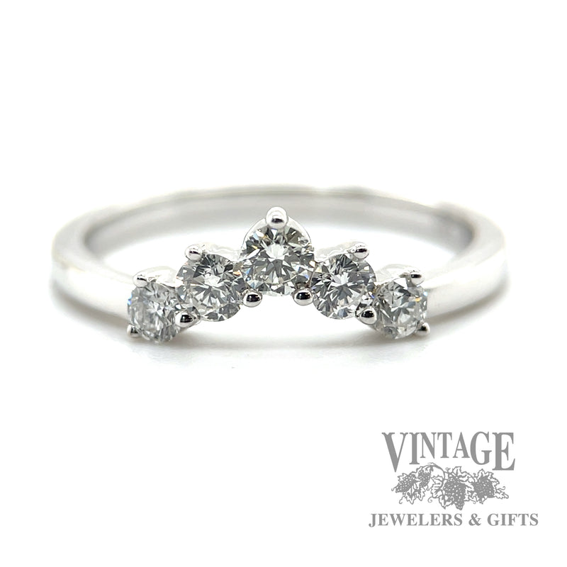 natural diamond chevron ring