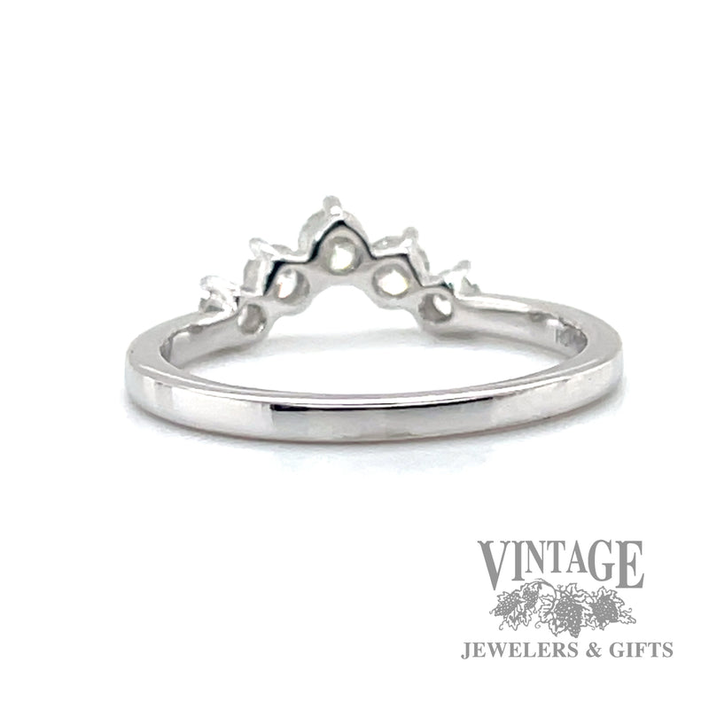 natural diamond chevron ring back