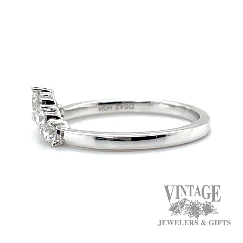 natural diamond chevron ring left