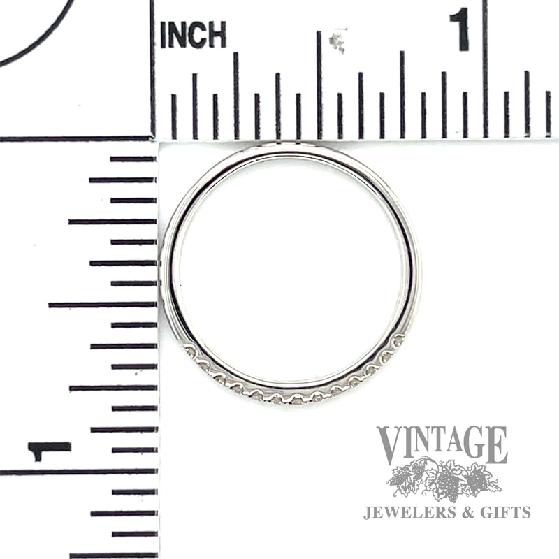 Diamond line 14k white gold ring .14 ctw.