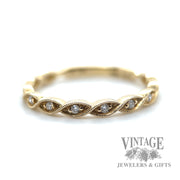 Infinity Diamond Accented 14k gold ring macro