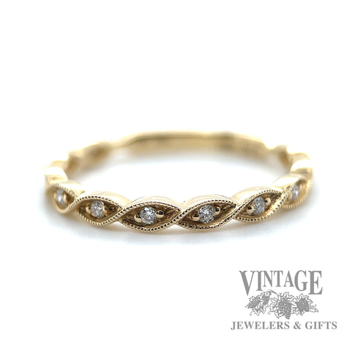 Infinity Diamond Accented 14k gold ring macro