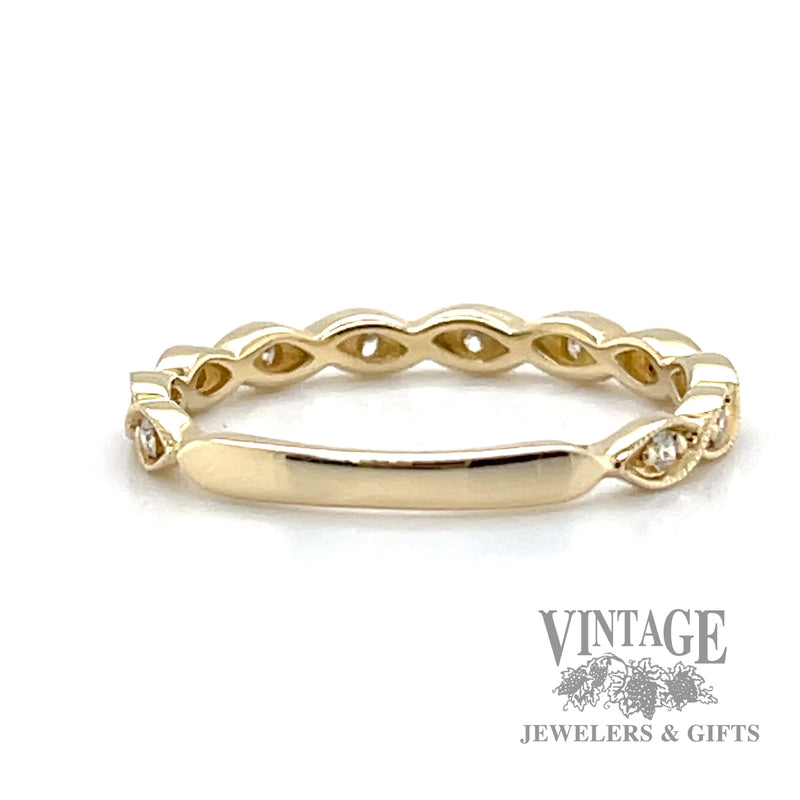 Infinity Diamond Accented 14k gold ring back