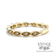 Infinity Diamond Accented 14k gold ring