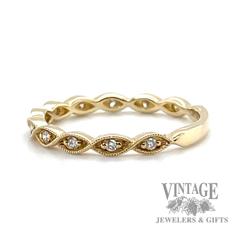 Infinity Diamond Accented 14k gold ring