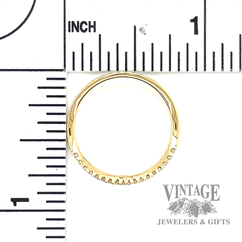 Chevron diamond line 14k gold ring .17 CTW