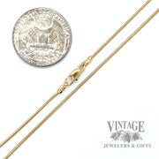 18" 1.0 mm 14k gold snake chain necklace scale