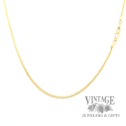 18" 1.0 mm 14k gold snake chain necklace