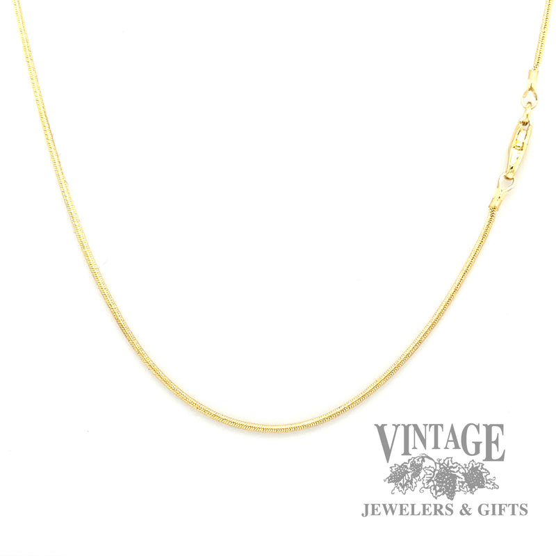 18" 1.0 mm 14k gold snake chain necklace