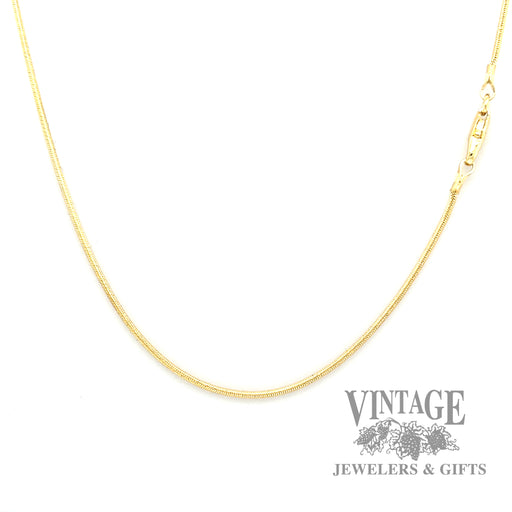 18" 1.0 mm 14k gold snake chain necklace