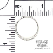 Chevron Diamond accented 14k White Gold ring scale
