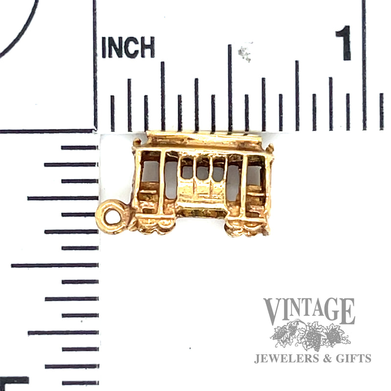 Trolly Cart 14k gold pendant scale