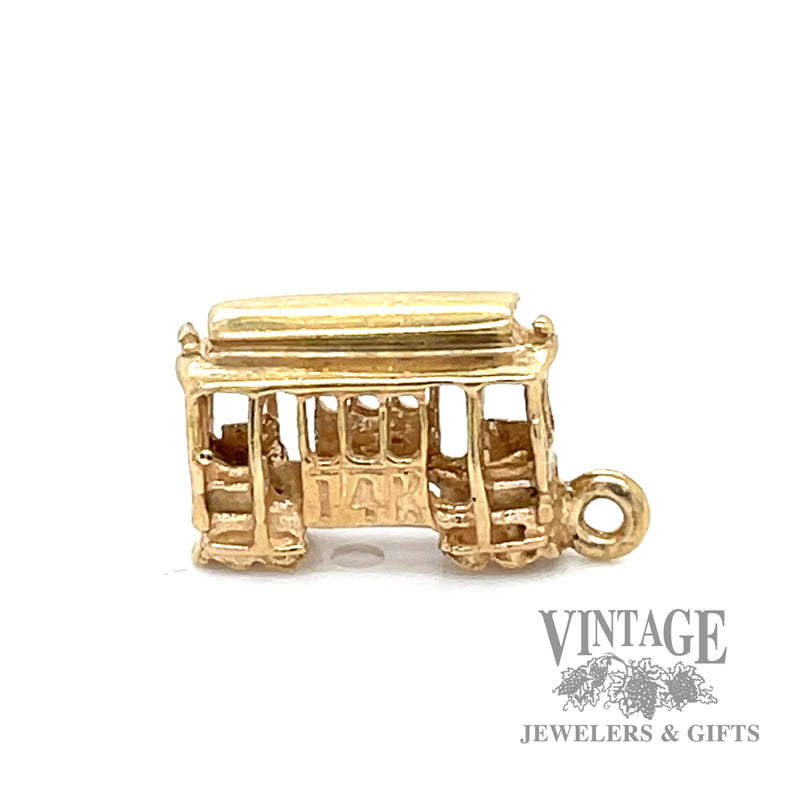 Trolly Cart 14k gold pendant right
