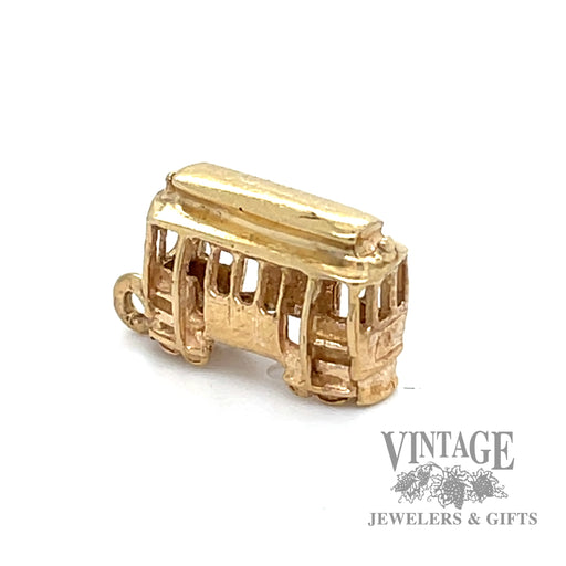 Trolly Cart 14k gold pendant left