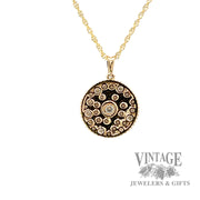 Radiance gold and diamond 18" medallion necklace back