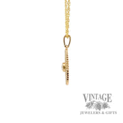 Radiance gold and diamond 18" medallion necklace. side