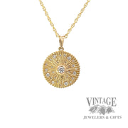 Radiance gold and diamond 18" medallion necklace.