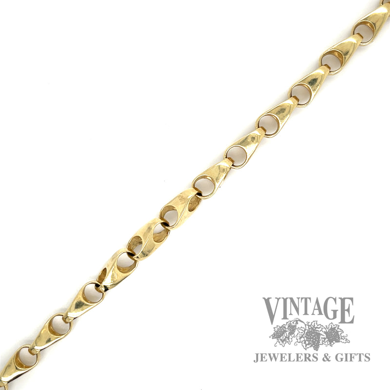 8.5" Fancy Cable Link 14k gold Bracelet 