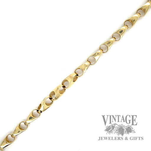 8.5" Fancy Cable Link 14k gold Bracelet 
