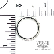 Square Cut Blue Sapphire Channel Set Ring scale