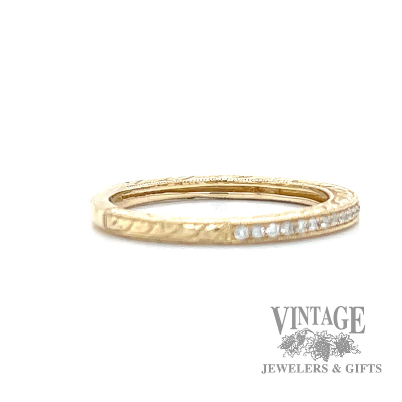 Filigree Style Natural Diamond 14k Gold Ring right