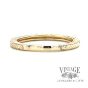 Filigree Style Natural Diamond 14k Gold Ring back