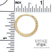 Filigree Style Natural Diamond 14k Gold Ring scale
