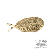 Gold Quartz 12k gold pendant* picture of back  