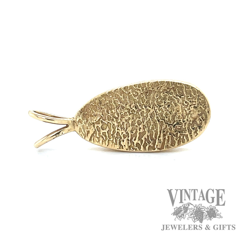 Gold Quartz 12k gold pendant* picture of back  