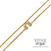 22" Cable Link 24kt gold Chain 3mm clasp