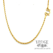 22" Cable Link 24kt gold Chain 3mm