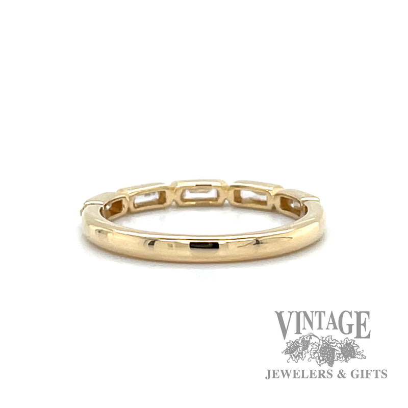 Baguette Cut Natural Diamond 14k Gold Ring Band