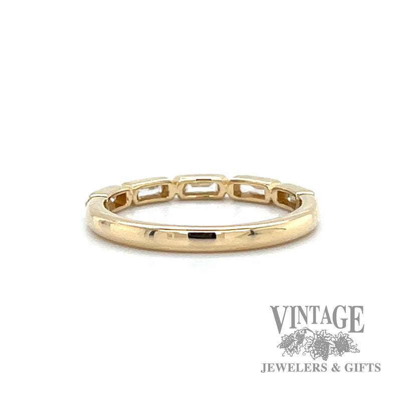 Baguette Cut Natural Diamond 14k Gold Ring Band