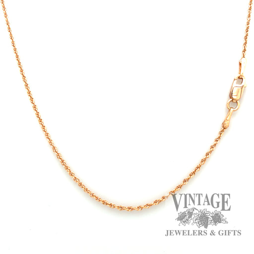 18" Twisted Curb Link 14k Rose Gold Necklace