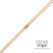 18" Twisted Curb Link 14k Rose Gold Necklace scale