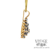 Pine Cone Shaped Natural Diamond 14k gold pendant right