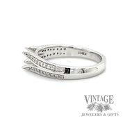 semi mount natural diamond accented 14k white gold ring left