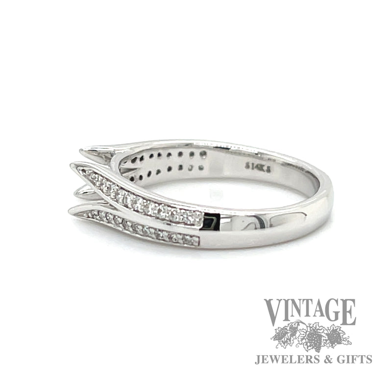 semi mount natural diamond accented 14k white gold ring left