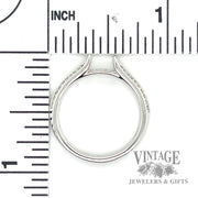 semi mount natural diamond accented 14k white gold ring scale