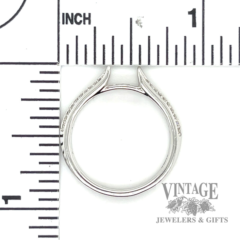 semi mount natural diamond accented 14k white gold ring scale