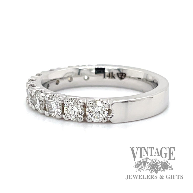 Diamond 14k white gold ring 1.1 CTW side