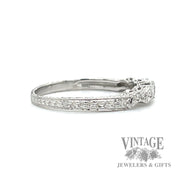 Engraved 18k white gold ring right