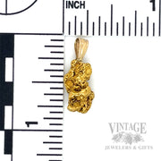 Natural Gold nugget pendant Scale back