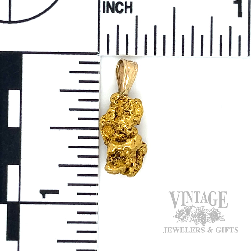 Natural Gold nugget pendant Scale back