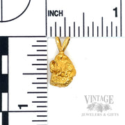Natural Gold nugget pendant back scale